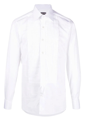 TOM FORD pintuck long-sleeve shirt - White