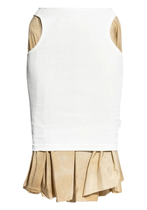 Maison Margiela layered knee-length skirt - White