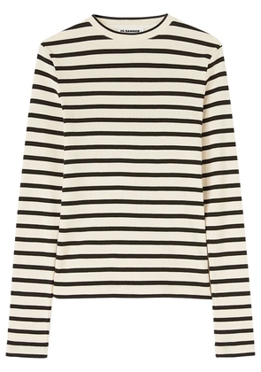 Jil Sander stripe-print cotton T-shirt - Neutrals