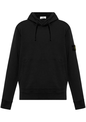 Stone Island Compass-motif cotton hoodie - Black