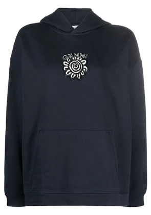 GANNI Isoli Flower organic cotton hoodie - Blue