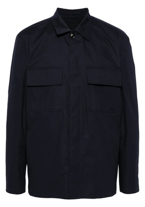Lardini flap-pocket cotton shirt jacket - Blue