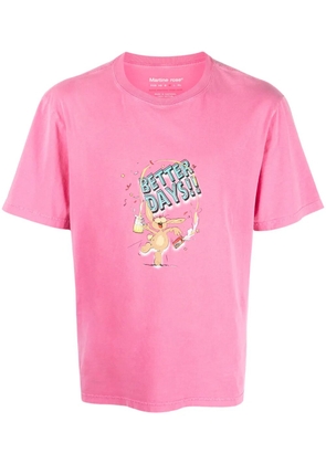 Martine Rose slogan-print cotton T-shirt - Pink