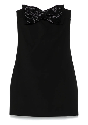 Self-Portrait crepe bandeau mini dress - Black