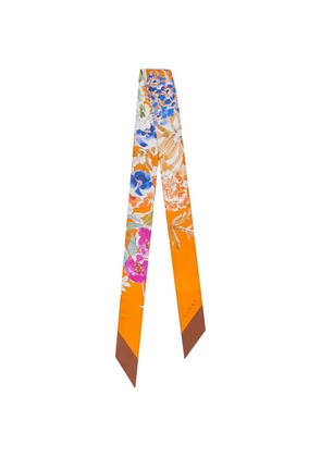 Gucci floral scarf - Orange