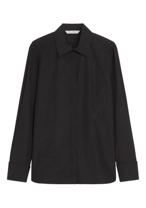 Max Mara classic-collar double-cuff shirt - Black