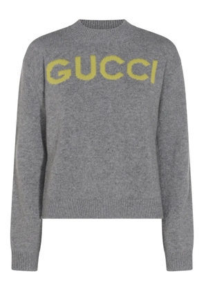Gucci intarsia-knit logo sweater - Grey
