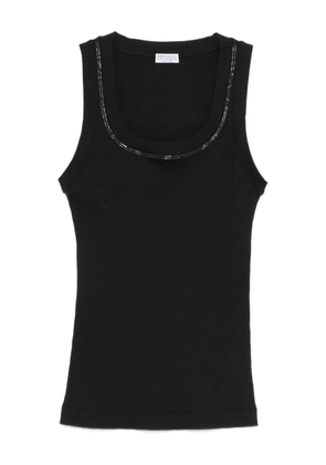 Brunello Cucinelli embellished tank top - Black