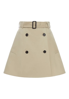 Burberry belted double-breasted skirt - Neutrals