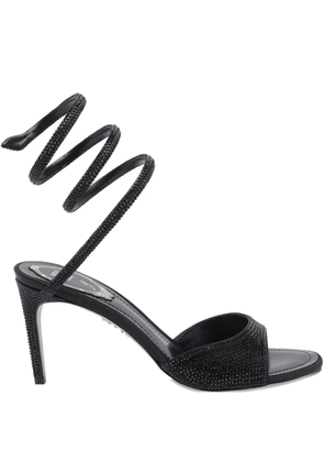 René Caovilla 100mm crystal-embellished heeled sandals - Black
