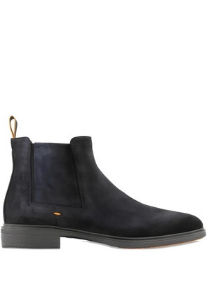 Santoni elastic-panel suede Chelsea boots - Blue
