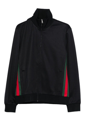 Gucci stripe zip-fastening sweatshirt - Blue