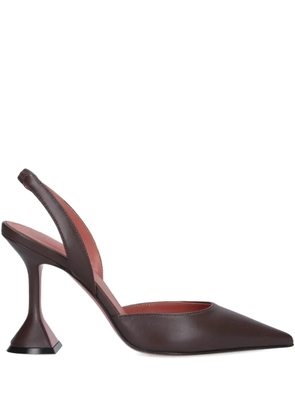 Amina Muaddi 90mm Holli hee pumps - Brown