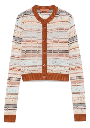Missoni lurex-detail cardigan - Brown