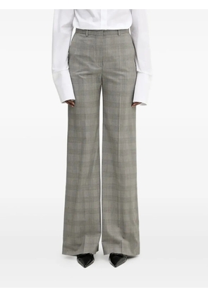Sportmax checked side-button trousers - Grey