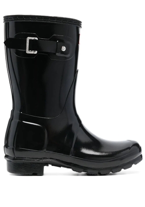 Hunter logo-patch detail boots - Black