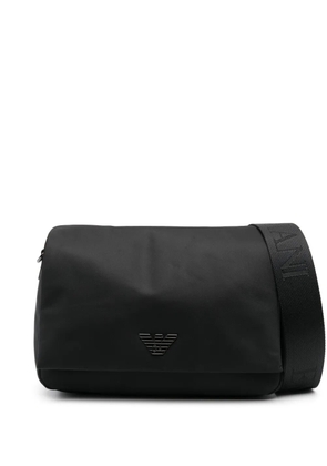 Emporio Armani logo-plaque shoulder bag - Black
