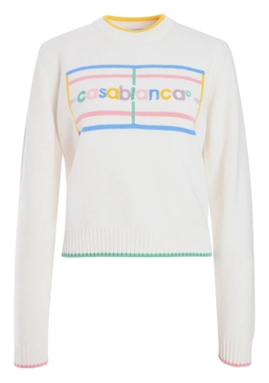 Casablanca Pastel Court sweater - White