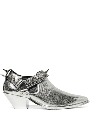 Junya Watanabe spike-studded leather boots - Grey