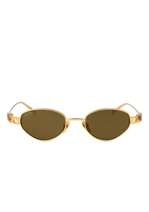 Gucci Eyewear oval-frame sunglasses - Gold