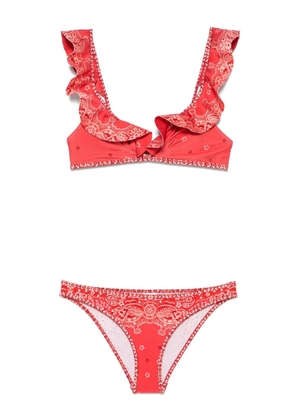 ZIMMERMANN Lucky Frill bikini - Red