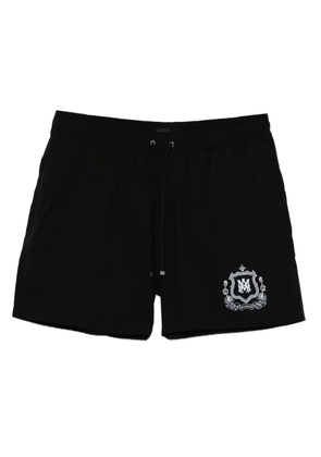 AMIRI crest-logo swim shorts - Black