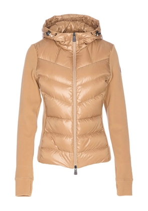 Moncler Grenoble zip-up hooded jacket - Neutrals