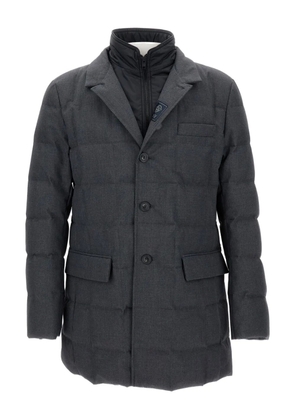 Fay Taped Seams Button Coat - Grey