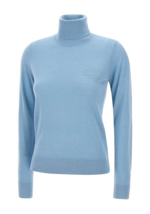 Iceberg logo-embroidered turtleneck sweater - Blue