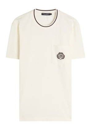 Dolce & Gabbana crest pocket T-shirt - Neutrals
