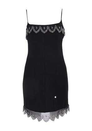 STAUD Colette beaded-trim mini dress - Black
