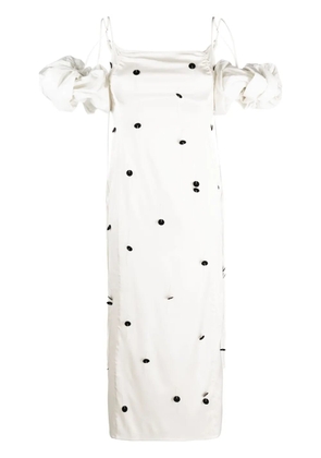 Jacquemus Chouchou polka-dot midi dress - White