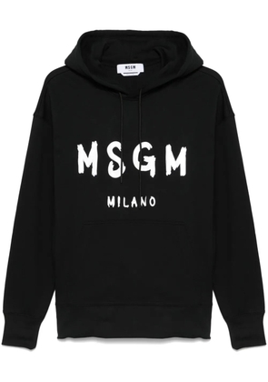 MSGM logo-print hoodie - Black