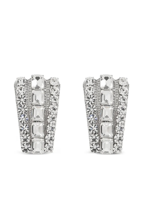 Self-Portrait crystal-embellished earrings - Silver