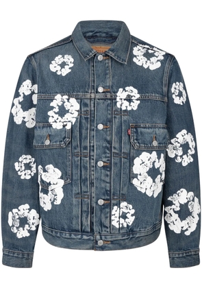 Denim Tears x Levi's wreath-print denim jacket - Blue