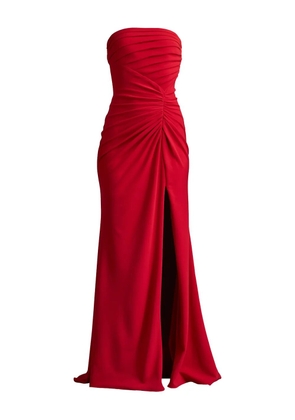 Tadashi Shoji pleated crepe maxi dress - Red