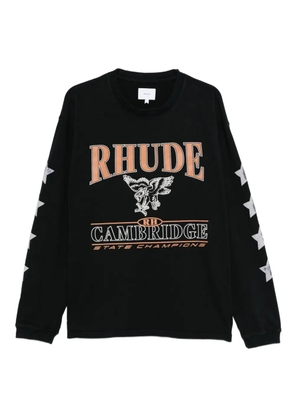 RHUDE eagle-star long-sleeve sweatshirt - Black