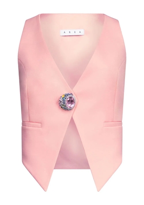 AREA crystal-embellished gilet - Pink