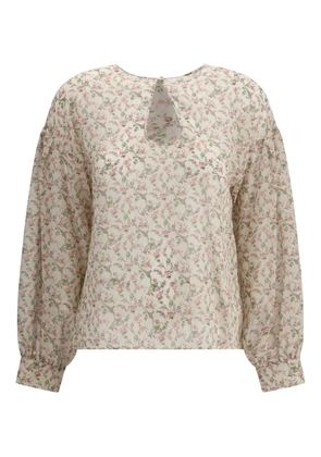 Kristina Ti floral-print silk blouse - Neutrals
