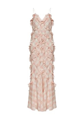 LoveShackFancy Ellietta ruffled plaid dress - Pink