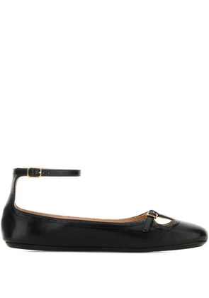 Chloé Misty buckle-strap leather ballerinas - Black