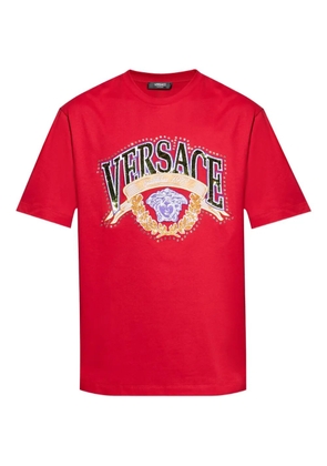 Versace sequin-embellished crew-neck T-shirt - Red