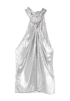 Rabanne halterneck chainmail blouse - Silver