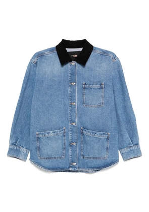 Maje faded-effect denim jacket - Blue