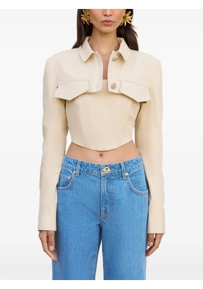 Cult Gaia Issa cropped jacket - Neutrals