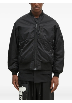 MANASTASH ribbed bomber jacket - Black