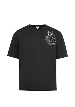 LOEWE loose fit graphic T-shirt - Black