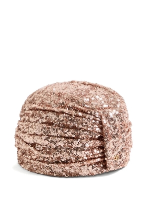 Valentino Garavani sequin-embellished turban - Neutrals