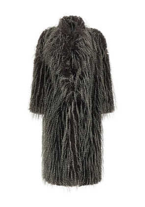 B&B COUTURE single-breasted shawl-neck coat - Black