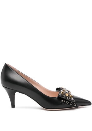 Valentino Garavani studded bow-detail pumps - Black